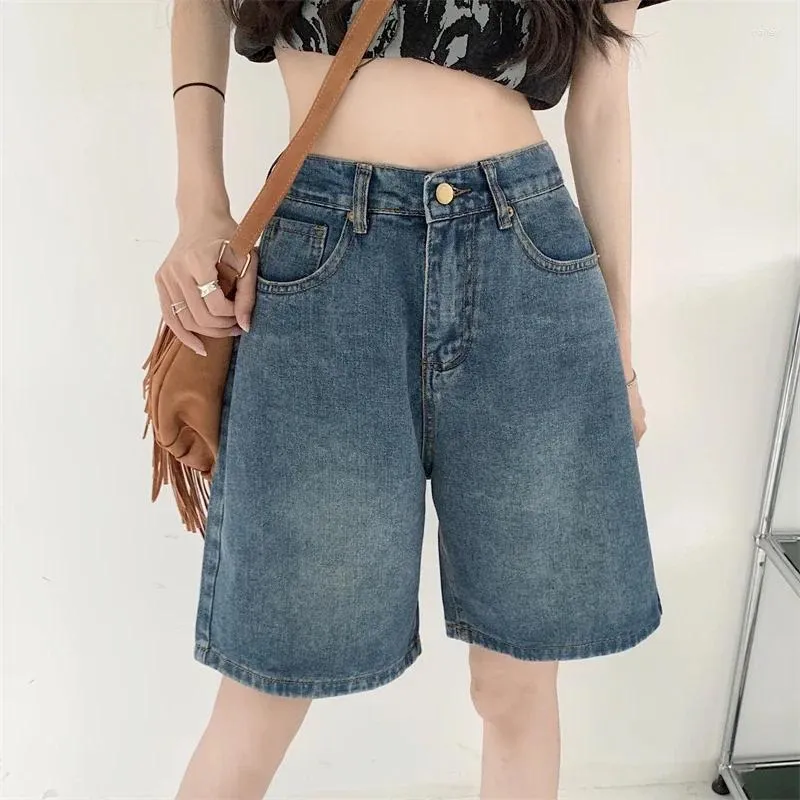 Y2k Baggy Denim Shorts - Womens Vintage Wide Leg Knee Length Y2k Baggy Denim Shorts - Womens Vintage Wide Leg Knee Length