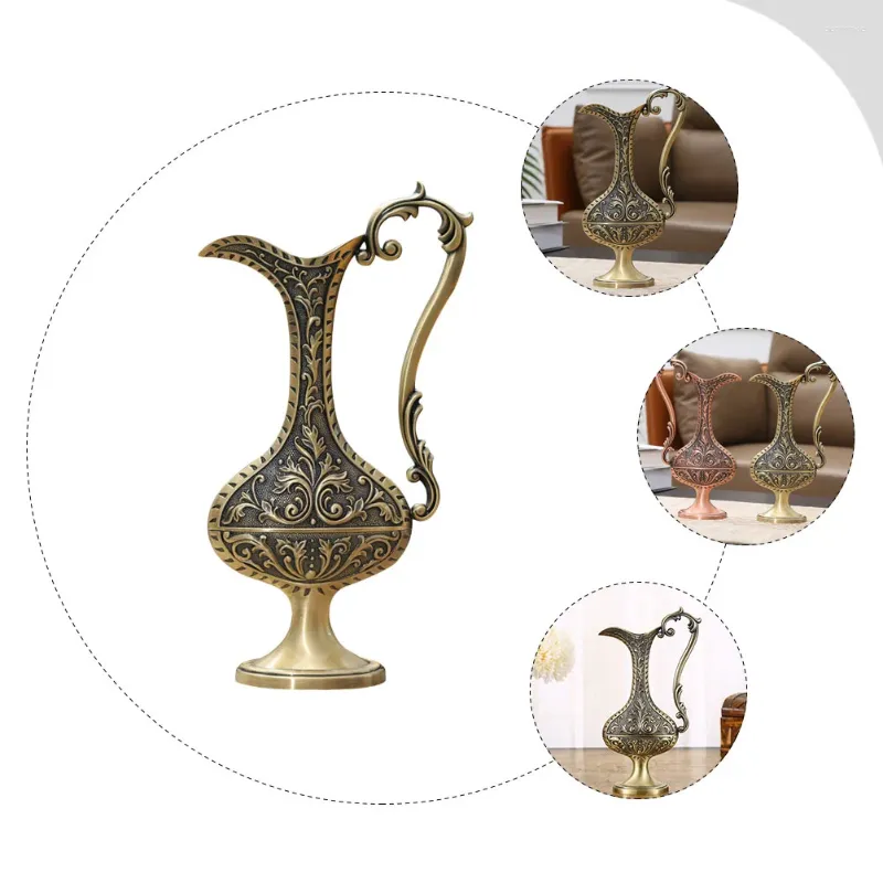 Vaser europeiska eleganta vintage metallvas: keramisk vas hink blomma potten bröllop bord mittpiece blommig knopp