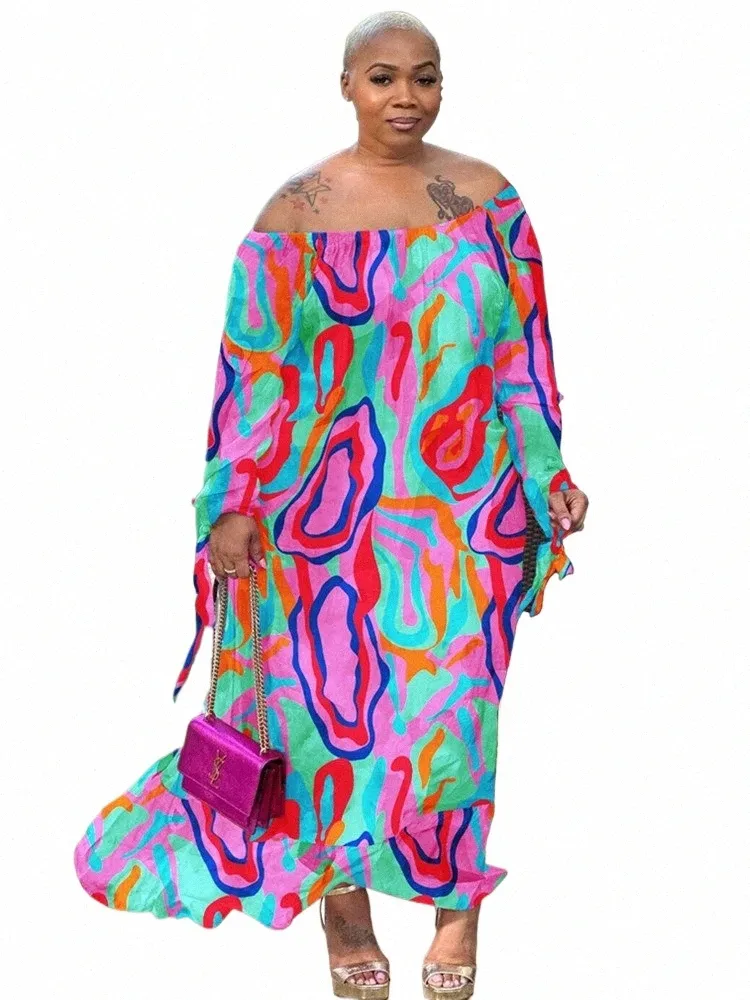 Somo Plus Size Africa Maxi Dr Neu im Sommer Dres Formal Loose Floral Print ElegantOutfits Großhandel Dropship 2023 M2RT #