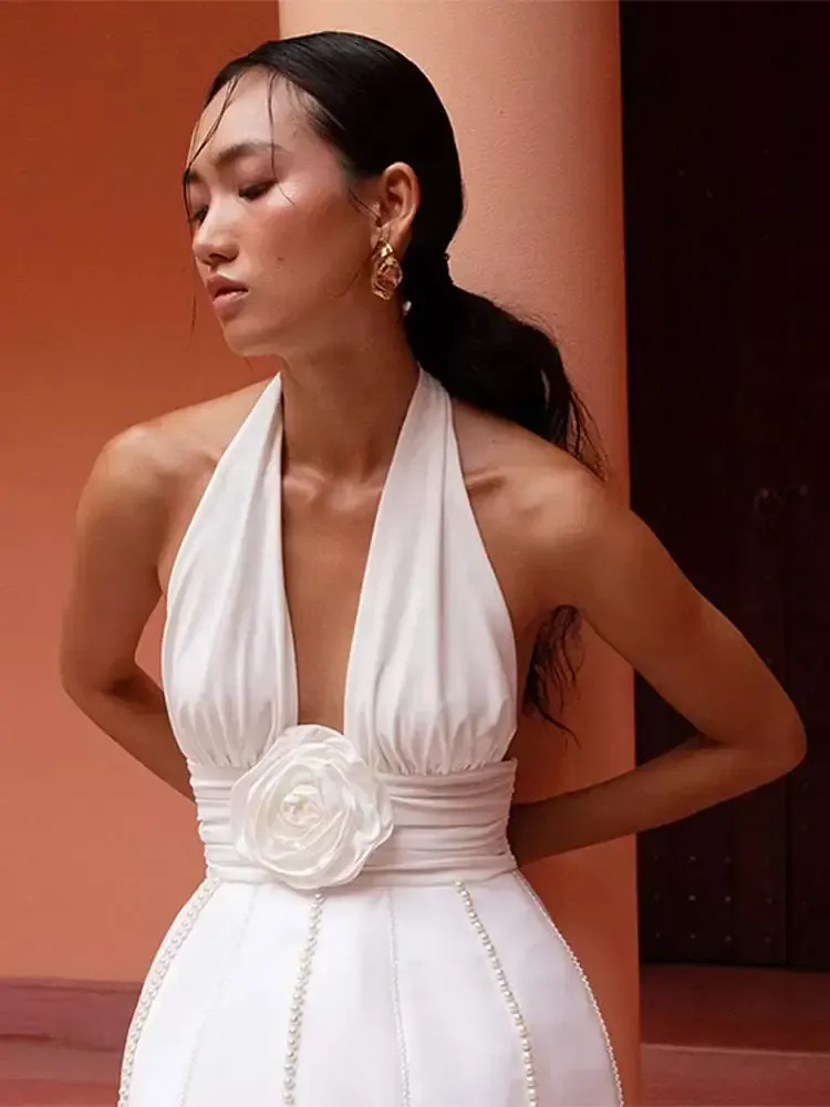 White Pearl Halter Mini Dress for Women Hooded Collar Short Sleeve A-Line Polyester Floor-Length from Dhgate Urban Sexy Dresses - price 21.96 White Pearl Halter Mini Dress for Women Hooded Collar Short Sleeve A-Line Polyester Floor-Length from Dhgate Urban Sexy Dresses - price 21.96