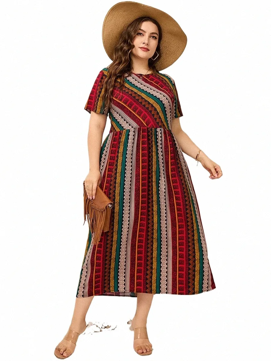 Plus Size Hooded Casual Dress for Curvy Woman Summer Mid-Calf Striped  Chiffon A-Line Dress from Dhgate Basic & Casual Dresses - price 1309.91