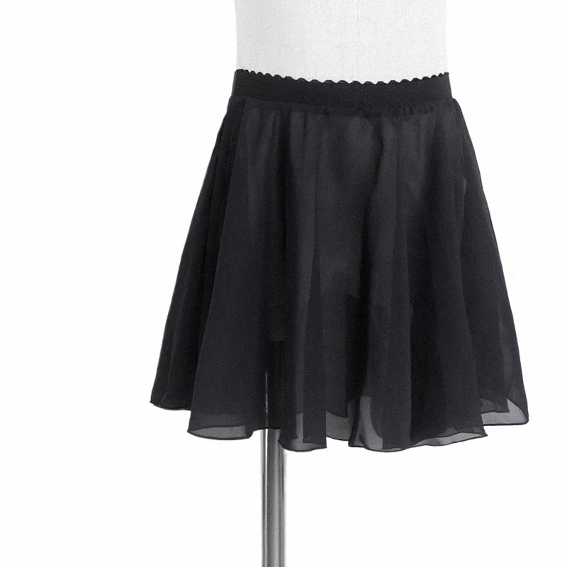 Ballet Tutu Rok Meisjes Profial Dans Dr Roze Paars Zwart Wit Ballet Chiff Rok Kinderen Dans Kostuum 45Id #