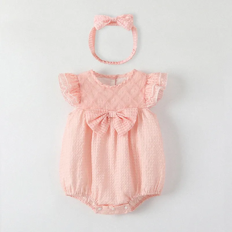 sommarflickor rosa rompers baby nyfödda kläder med spädbarn nyfödd romper kostym overall kläder jumpsuit barn bodysuit för spädbarn outfit n5ex#