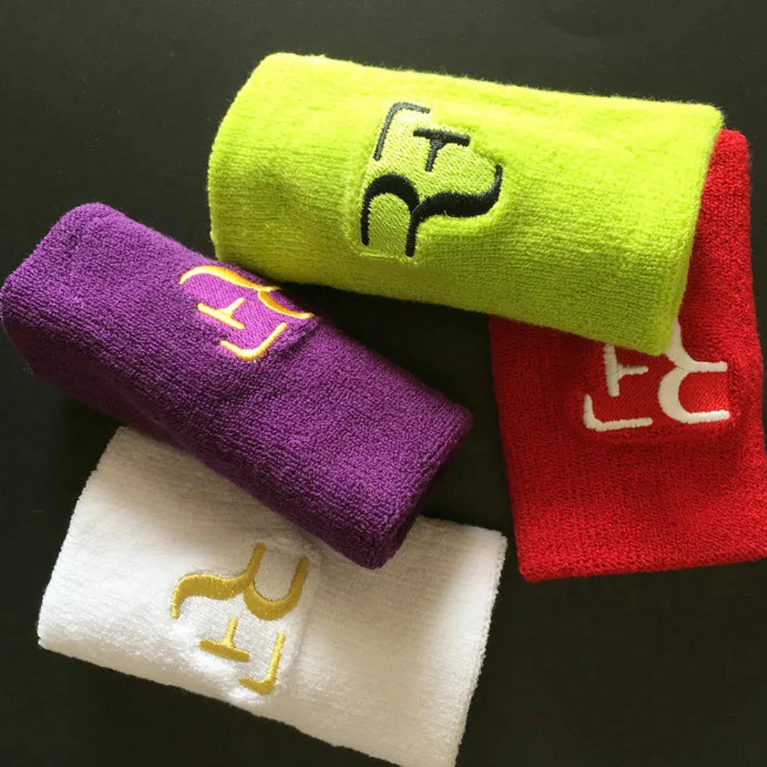 Fascia Da Polso In Cotone Multicolore – Assorbi Sudore Per Tennis, Basket, Yoga E Running