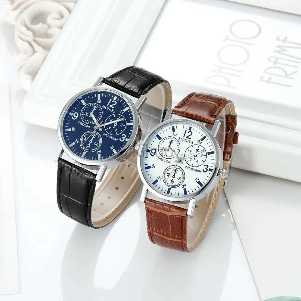 Wristwatches Women Leather Strap Fashion Gifts Wrist Watches Simple Watch Casual Mens New Unisex 2023 Quartz 24329