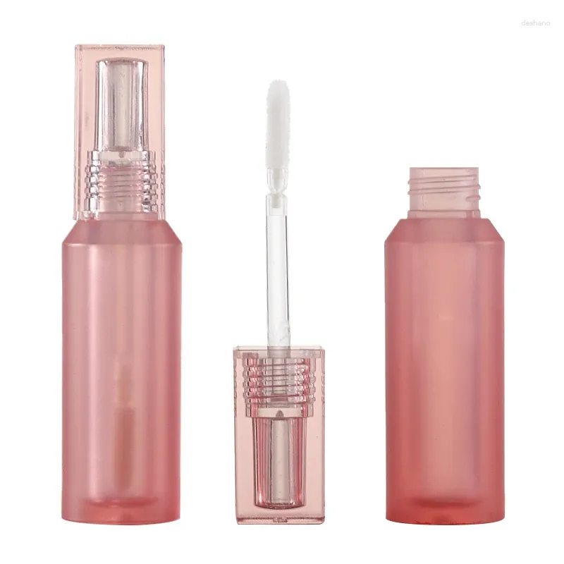 Opslagflessen 20 stuks lege draagbare 4,5 ml lipglossbuis DIY plastic roze glazuurbuizen hervulbare cosmetische verpakkingscontainer groothandel