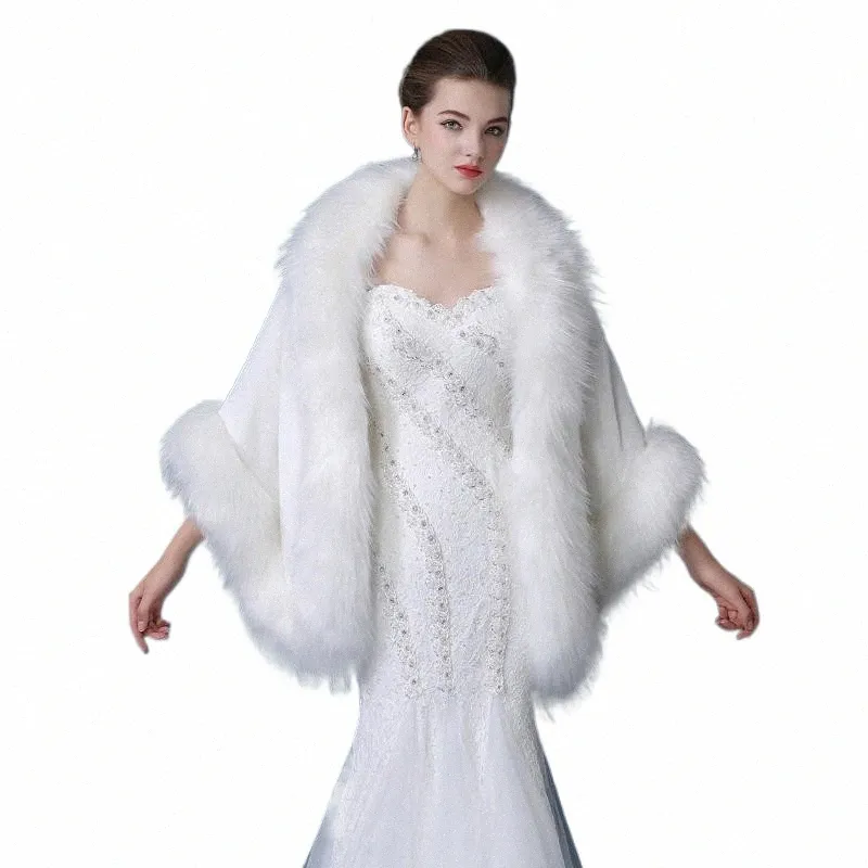 janevini Elegant Faux Fur Wraps For Wedding Bride Evening Stoles Fur Bolero Princ Jacket Bolero Bridal Winter Coat Shawl Warm J9fz#