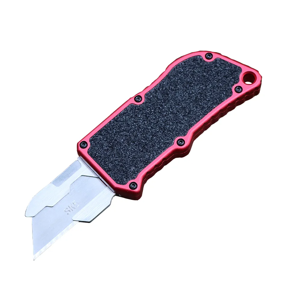 Remise Chaude Couteau tactique automatique SK5, lame Tanto satinée, manche en aluminium d'aviation CNC, couteaux de courrier de poche EDC avec 5 lames, M6678