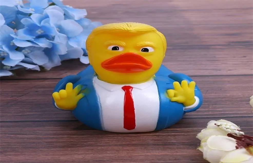 Cartoon Trump Duck Bath Dusch Water Floating Us President Rubber Duck Baby Toy Shower Duck Bild Bath Float Toy 22053136894440