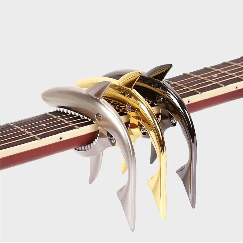 Shark Guitar Capo String Capotraste Violao för Acoustic Electric Guitarra Bass 6 strängar