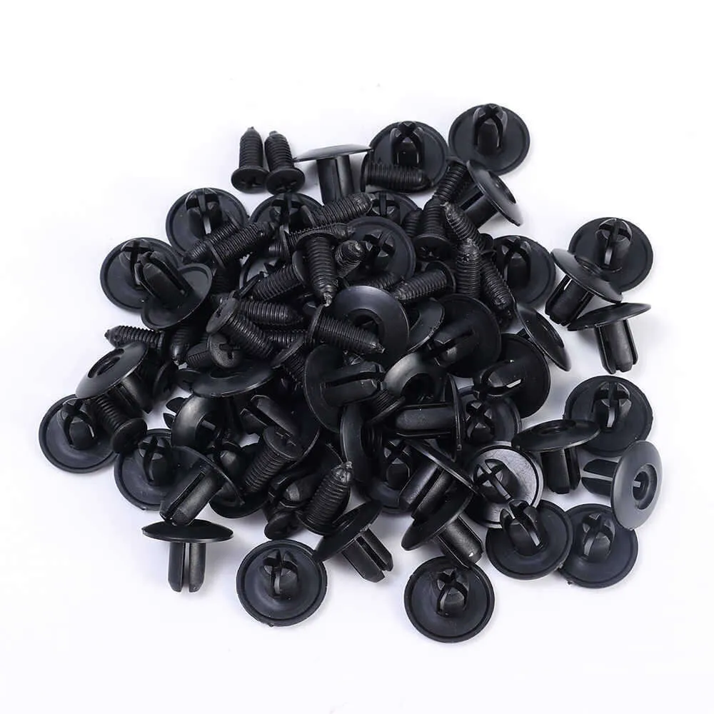 Uaktualnij 50/100 pCS CAR PUTEnery Klucz pod zderzak Nutki Fender Nuto śrubowe Zamocnik 8 mm otwór naczep klipy Automatyczne akcesoria