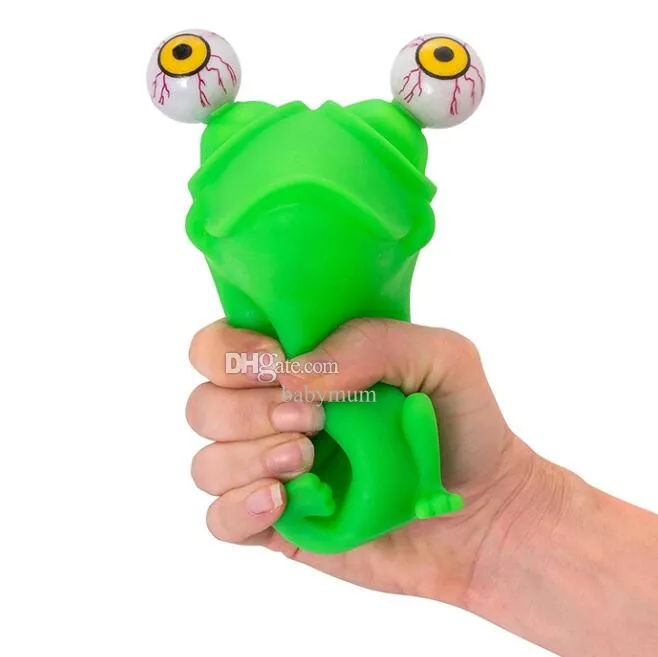 Squeeze Eye-popping Panda Stress Relief Fidget Decompression Toy Staring Creative Funny Cartoon Green Bugs Children's Toys