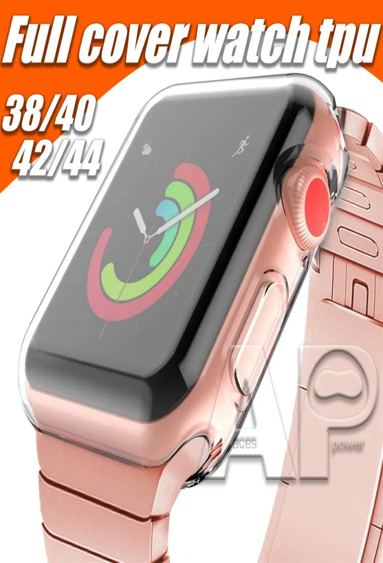 Coque transparente en TPU souple pour iWatch 5 4, 40mm 44mm 38mm 42mm, série 1 2 3, protecteur d'écran, Apple Watch 1335634