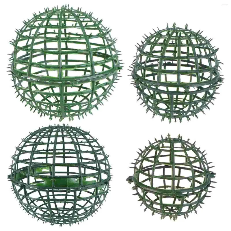 Decorative Flowers 4 Pcs Peonies Artificial Arrangement Rack Ball Wreath Grass Shelf Wedding Ornament Frame