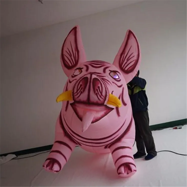Factory price 6m 20ft Giant Customized Inflatable Event decoration inflatable pig with Free printing for park advertising