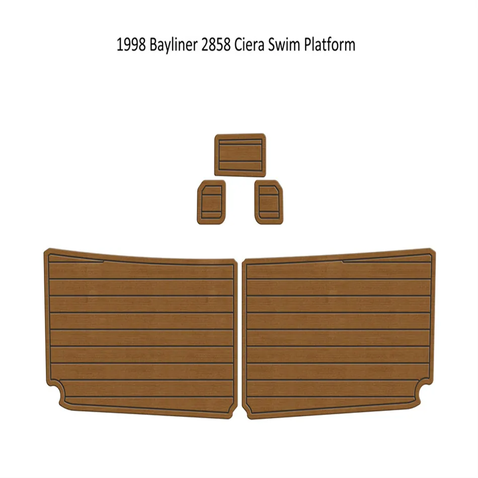 1998 Bayliner 2858 Ciera Swim Platform Boat Eva Foam Teak Deck Floor Pad Mat Seadek Marinemat GatorStep Styleセルフ接着剤