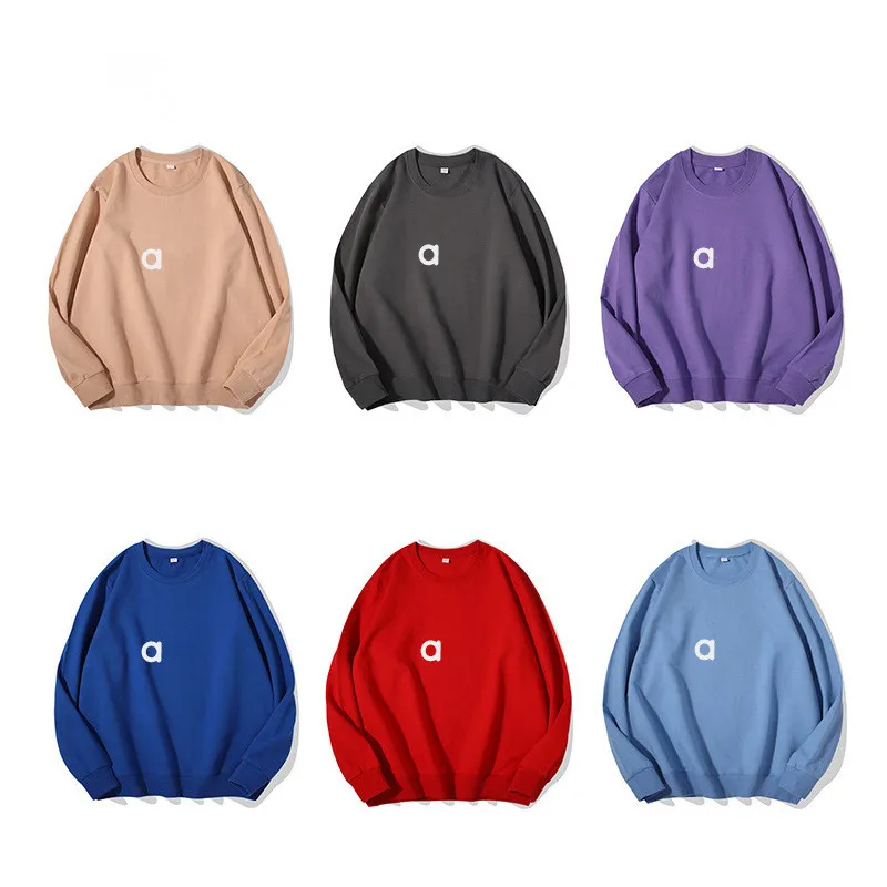 Men's Solid Round Neck Sweatshirts Men Sweatshirt Women Yoga Outfit Loose Long Sleeve Top Fashion Casual Plus Size Fitness Pullover Couple Clothes Women's Clothing