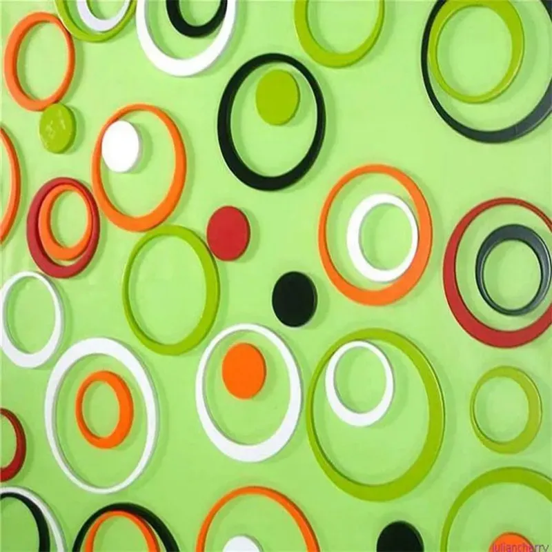 Bricolage cercles autocollants décoration intérieure stéréo amovible 3D Art Stickers muraux Pegatinas De Pared autocollants Muraux Pour Enfants