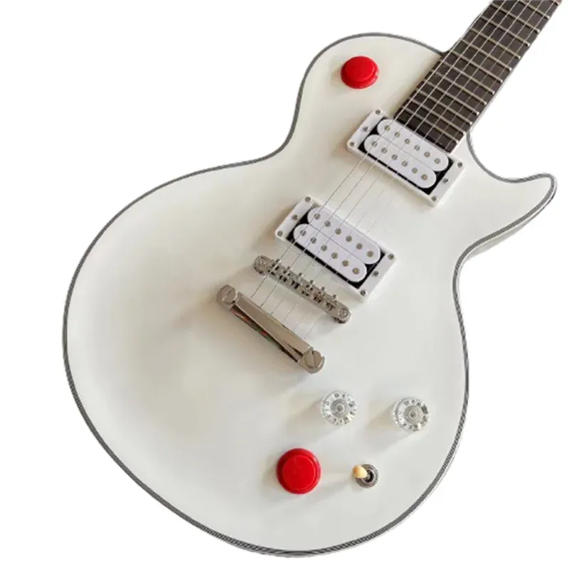 Guitarra Flerigh Personalizado Padrão Guitarra Elétrica Kill Switch Buckethead estilo guitarra 24 Trastes Alpine cor Branca Guitarra Frete grátis