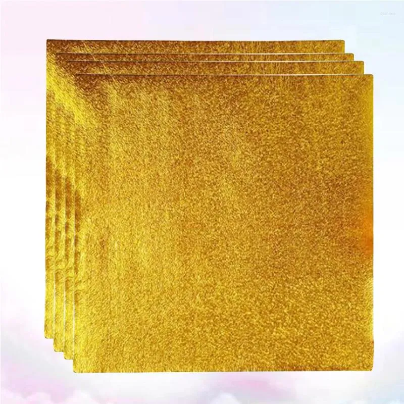 Bakningsverktyg 500 datorer Golden Chocolate Candy Hatian Wedding Foil omslag Metallinpackning Ark Papper