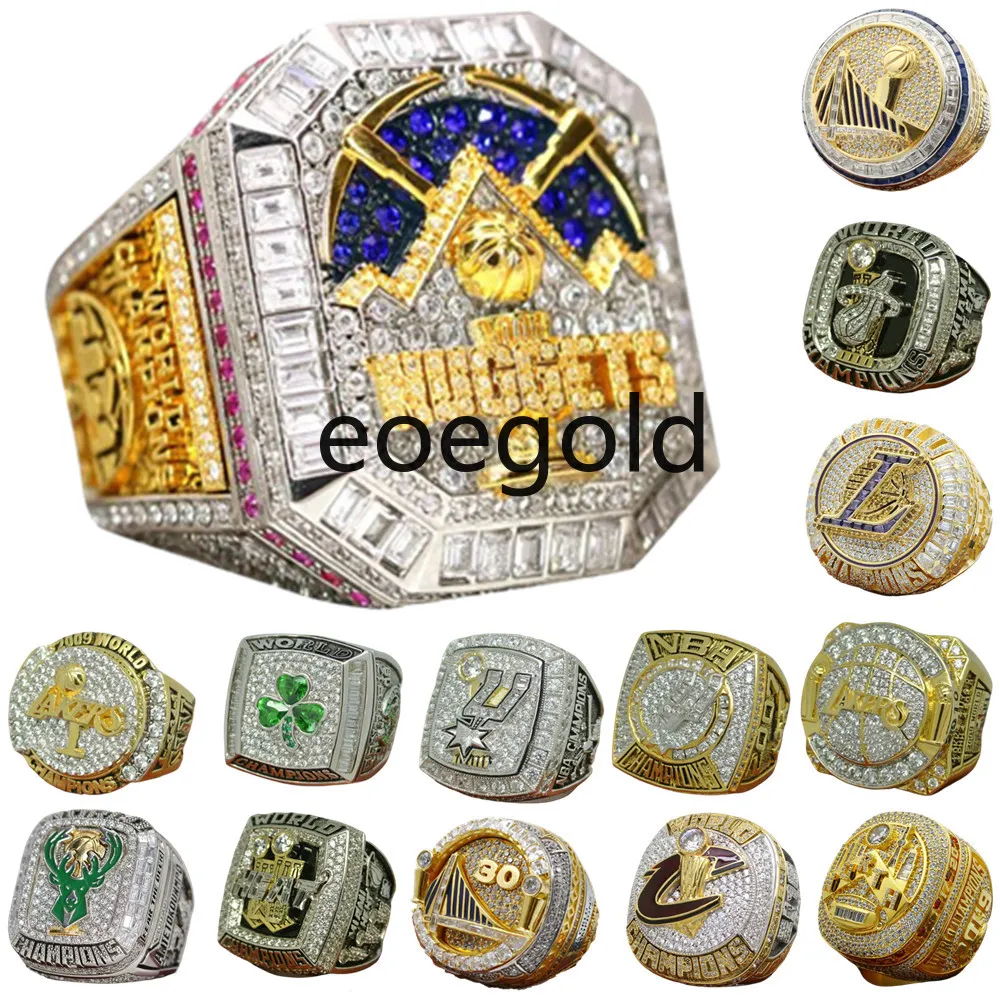 Luxury World Basketball Championship Ring Set Designer 14K Gold Nuggets Team Jokic Champions Rings for Mens Womens Diamond Star Jewelrys