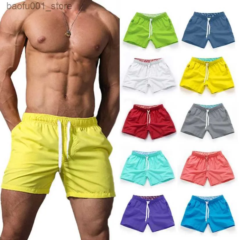 Heren shorts Leisure Shorts Summer Mens Beach Shorts Fitness Training broek Ademende zakken Surfen Surfen Mens Clothing Q240329