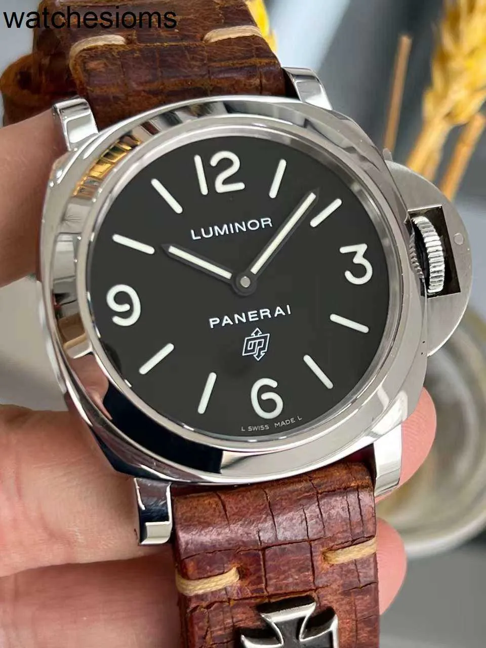 豪華なデザイナー腕時計を見るハイルミノパム00000マニュアルメカニカルメンズ44mm自動フルステンレス防水高品質