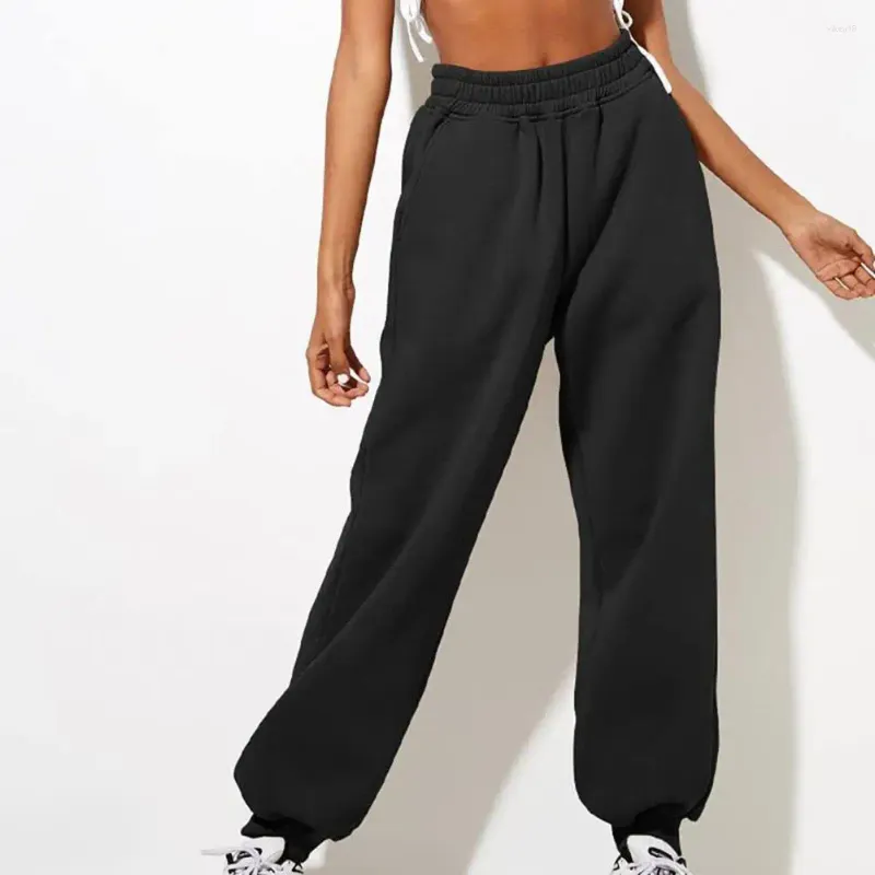 Pantaloni da donna Pantaloni da donna Pantaloni sportivi morbidi e caldi con vita elastica alta Tinta unita alla caviglia Casual larghi per il jogging primaverile