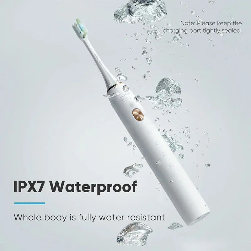SOOCAS X3U Ultrasonic Toothbrush USB Rechargeable Waterproof With Three Heads For Adult 240329