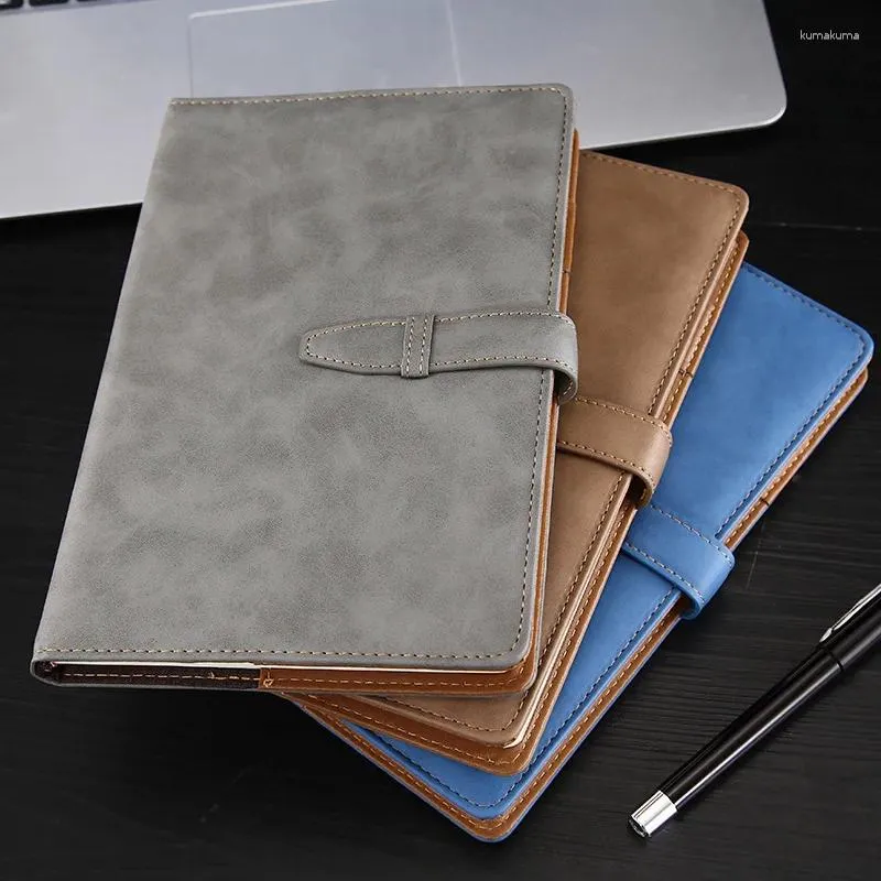 Business Notebook 100 Sheets/Book Hardcover PU Horisontell linje Inside Page Diary Office Studie STOREY MEEDRING Minuter