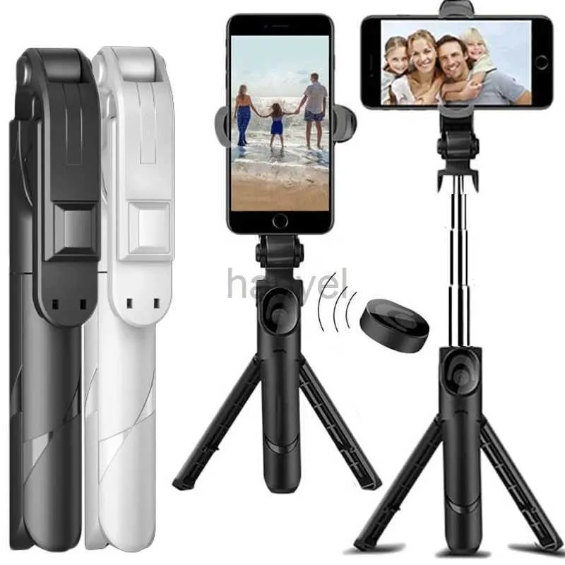 Selfie Monopods Portable Blueteeth Selfie Stick avec Trépied Télécommande Obturateur pour Android iPhone Smartphone Pliable Selfie Sticks 24329