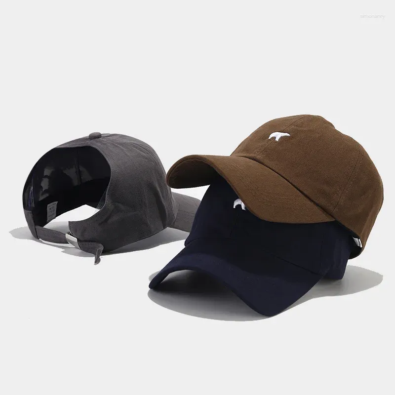 Бейсбольные кепки 2024 года, хлопковая бейсболка Four Seasons с мультяшным медведем и вышивкой Casquette, регулируемые уличные шапки Snapback для мужчин и женщин 198