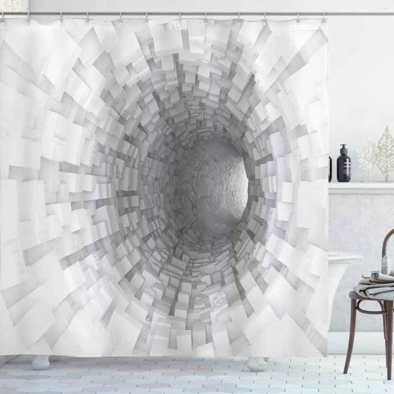 Zasłony prysznicowe Zachodnia zasłona kosmiczna obracająca tunel wewnątrz niekończącego się dziury pole magnetyczne głęboko w cyfrowej szmatce dzieła sztuki