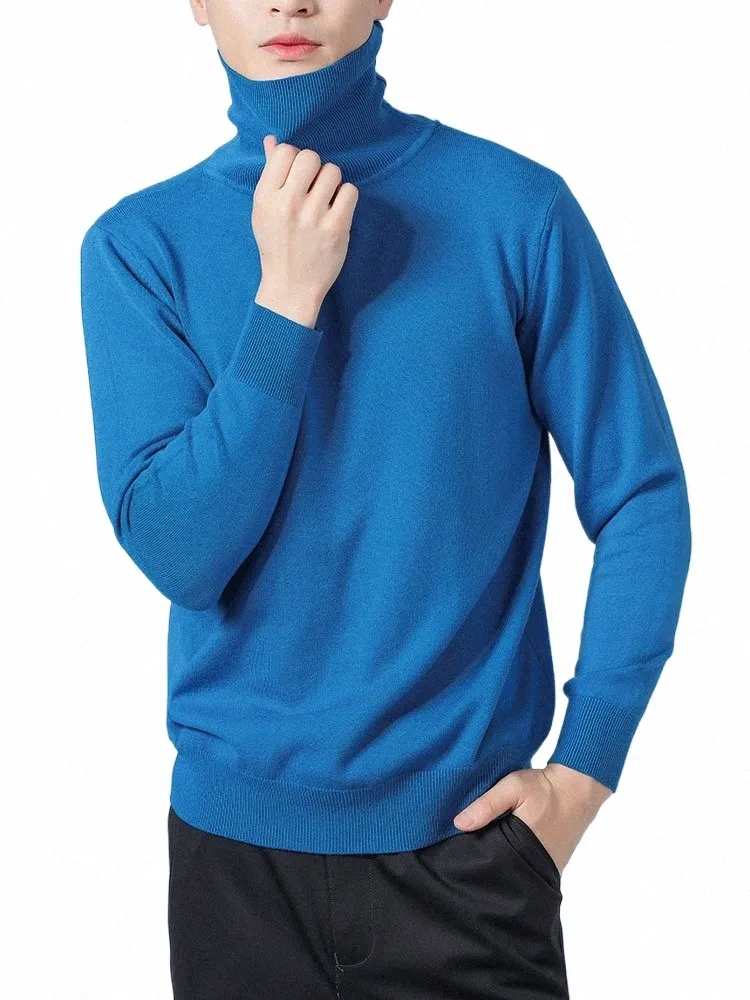 男性cmereセーター秋の冬の柔らかい暖かいジャージージャンパープルhomme hiver pullover turtleneckニットセーター77hn＃