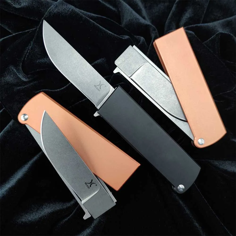 Tactical Flipper Assisted Folding knife D2 Stonewashed Blade T6 Aluminum Handle Self Defense Outdoor EDC Pocket Camping Knives 535 3300 UT85 A07