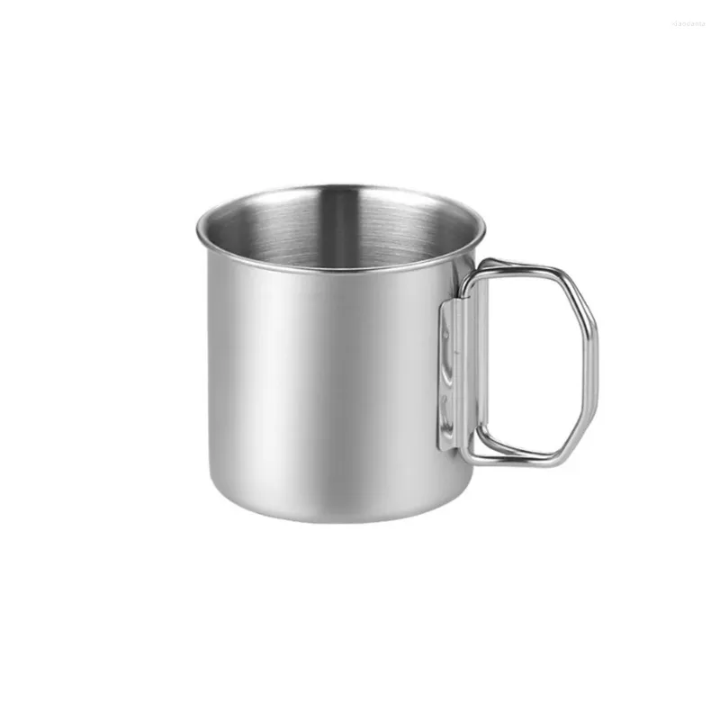 Mugs Travel Friendly Stainless Steel Mug With Folding Handle Perfect For And Cold Drinks 260ML/350ML/600ML/660ML