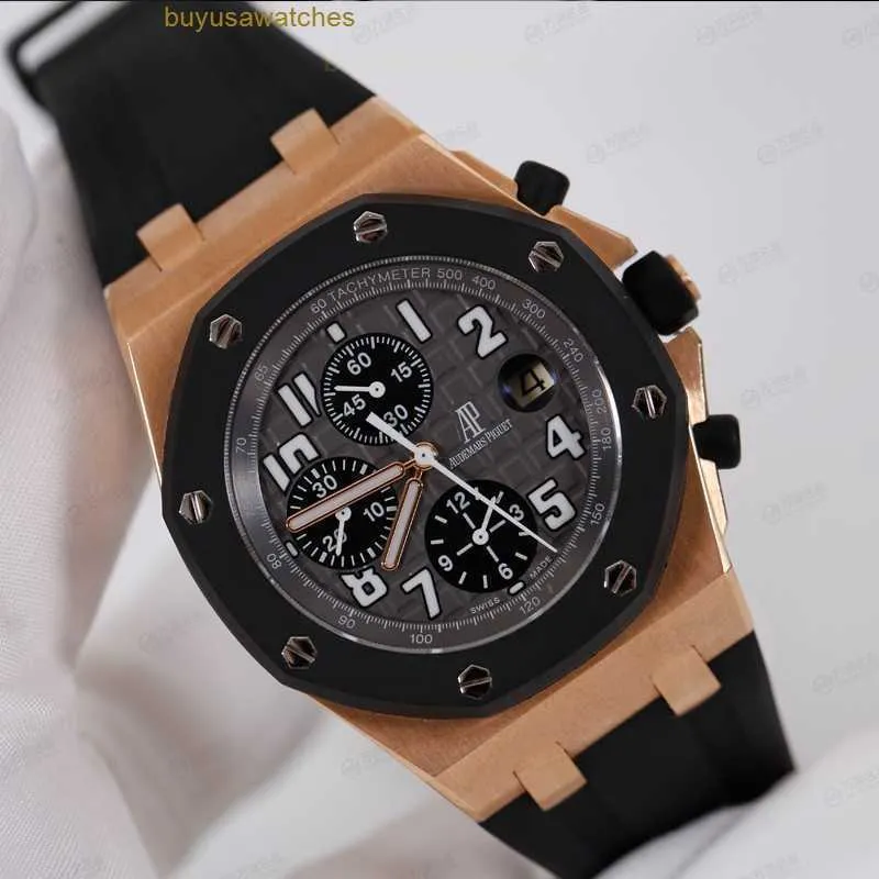 AP Montre-bracelet Montre-bracelet Royal Oak Offshore Series 18K Or rose Timing Automatique Mécanique Montre pour homme Montre d'occasion Montre de luxe pour homme 25940