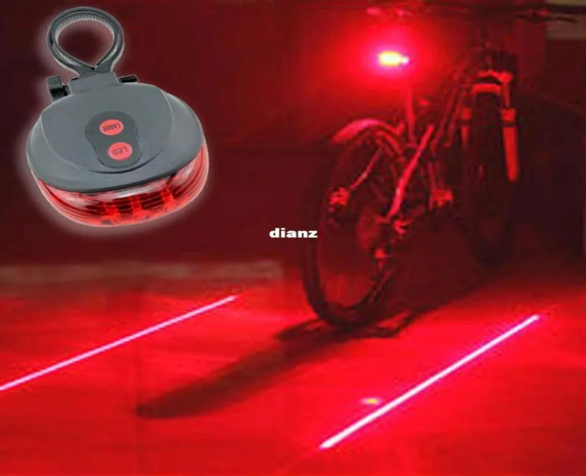 Nouvelle arrivée 5LED2Laser 7 mode flash cyclisme sécurité vélo lampe arrière étanche vélo Laser feu arrière lampe d'avertissement Flashing1933805