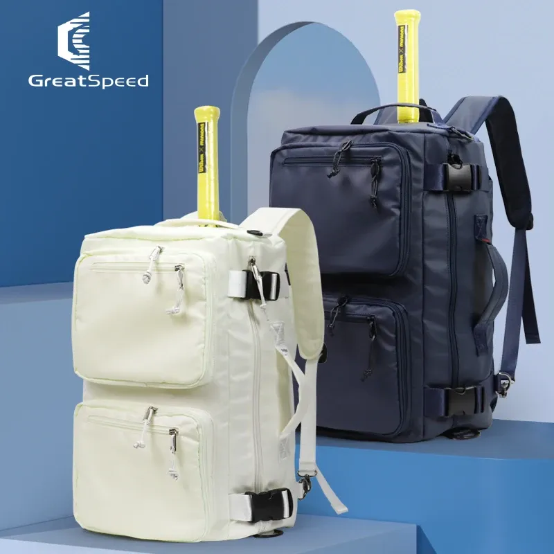 Väskor äkta Greatspeed Tennis Bag stor kapacitet Tennis Squash Rackets ryggsäck Original raquete padel väskor badminton väska sportväska