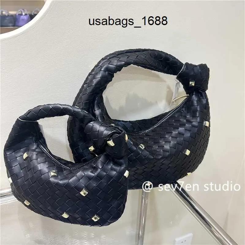 ABV Designer Totebag Mini Jodei Candy Metal Rivet Woven Cowhorn Bag Underarm Bag Handbag Banket Bag High-End Feeling Bag for Women