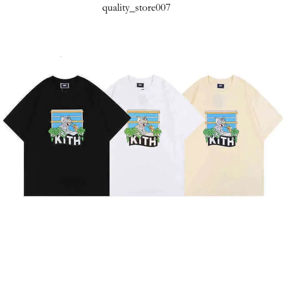 2022 SS High Tide Brand Men's T-shirts Kith Cat Mouse Tryckt kortärmad tecknad film för kvinnor Tee Cotton Shirts 743