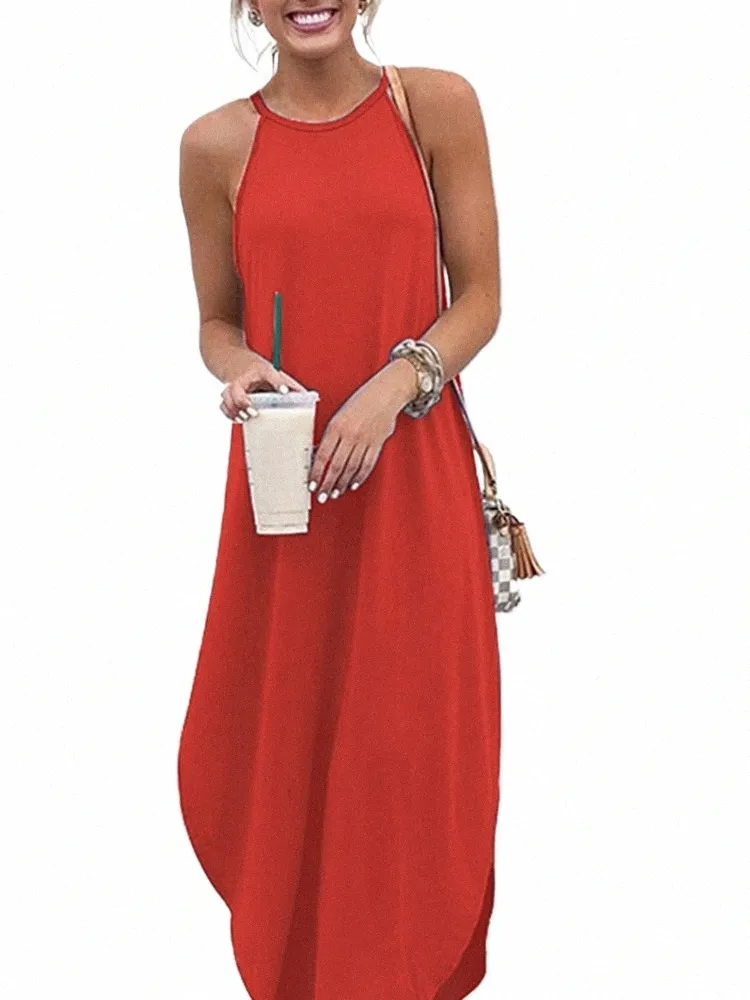 Bohemian Halter Maxi Dress - Women's Summer Sundress, Sleeveless Backless  Beach Robe, Casual Loose Long Dress, Sexy Solid Color from Dhgate Urban  Sexy Dresses