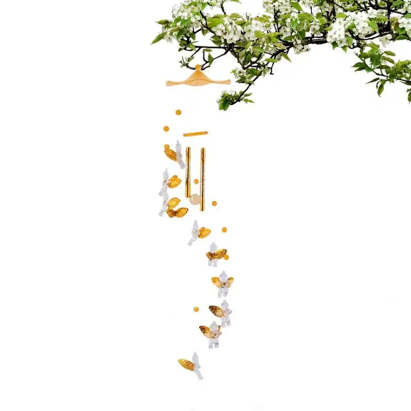 Decorative Figurines Metal Wind Chimes Weatherproof Aluminum With Angel Decors Festive Novelty Gifts For Balcony Bedroom Courtyard Living