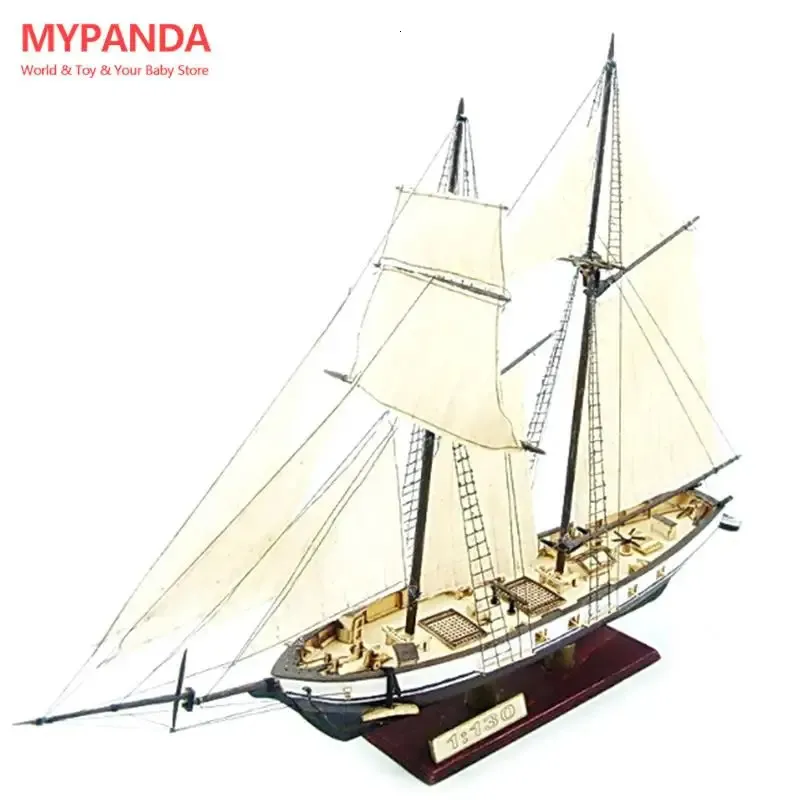 1 130 Yelken Diy Gemi Montaj Modeli Klasik Ahşap Tekne Dekorasyon Ahşap 240319