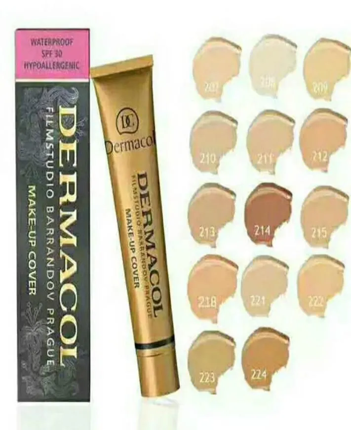 Gota de maquillaje Fundación 14 colores Corrector Maquillaje Cubierta Primer Corrector Base Maquillaje facial profesional 1103445