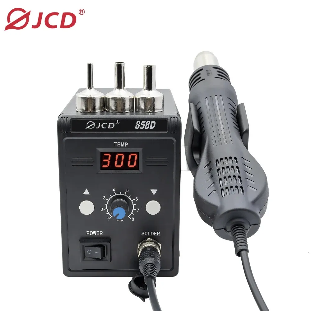 JCD Air Gun 858D 700W BGA Rework Solder Station Soldering Heat Air Gun Station 220V / 110V For SMD Welding Repair Tools 240325