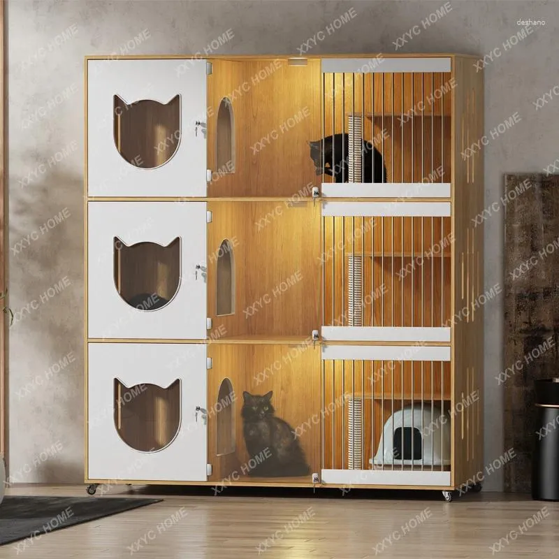 Cat Carriers Villa Home Interior Nest House Gatil Super Grande Espaço Livre Sala de Gabinete