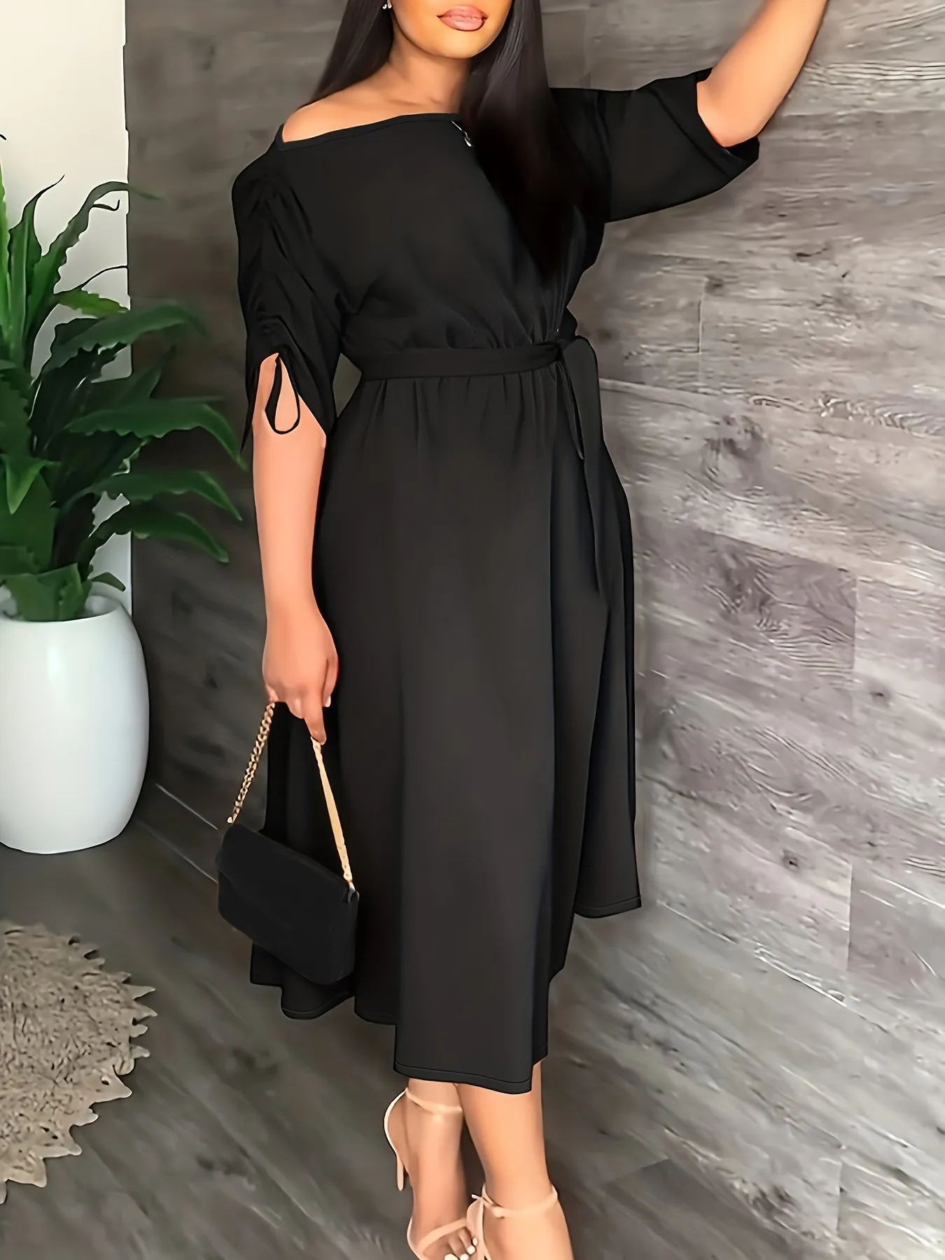 sachin and babi light blue dress Ruched Midi Dress Scoop Neck Long Sleeve Cocktail Evening Bodycon for Women  Pink White Casual