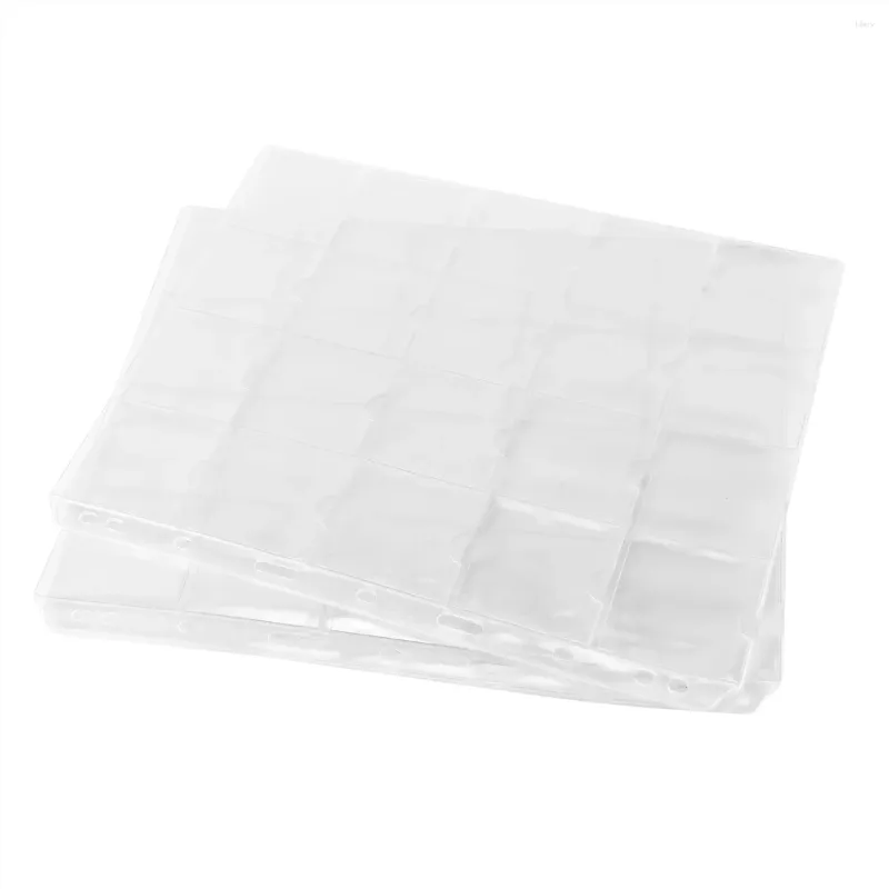 Armazenamento de cozinha 10 PCS 20 bolsos Páginas de pasta de porta-moedas clássicas para bolsa organizadora transparente