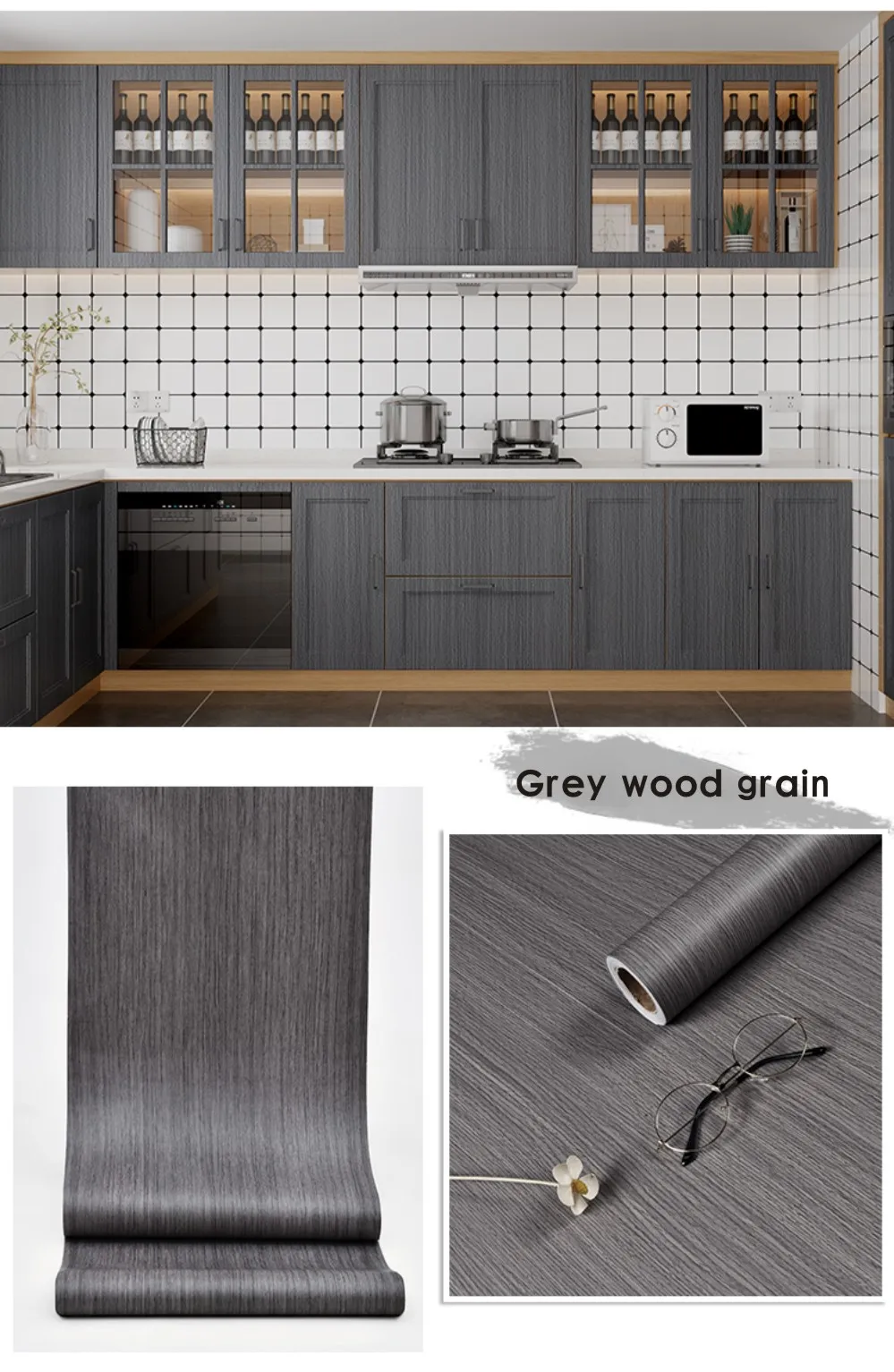 Wood Grain Door Stickers For Wardrobe Cupboard Table... From Ddmymaster ...